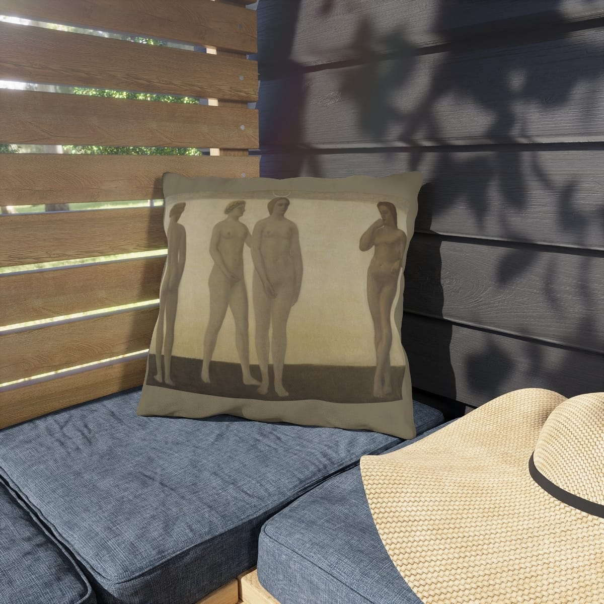 Outdoor Art Pillows, Artist Vilhelm Hammershoi, Artwork 