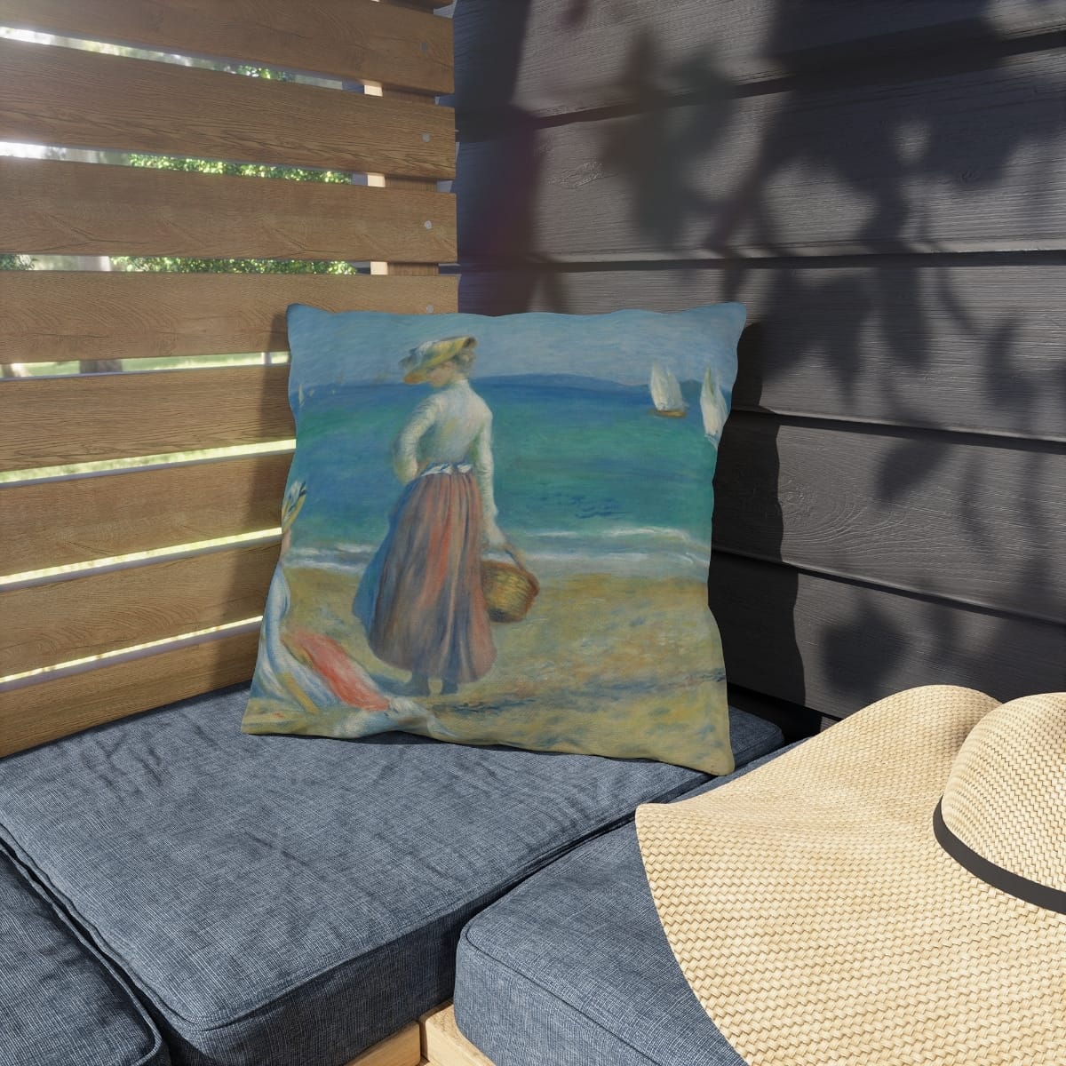Outdoor Art Pillows, Artist Pierre Auguste Renoir, Artwork 
