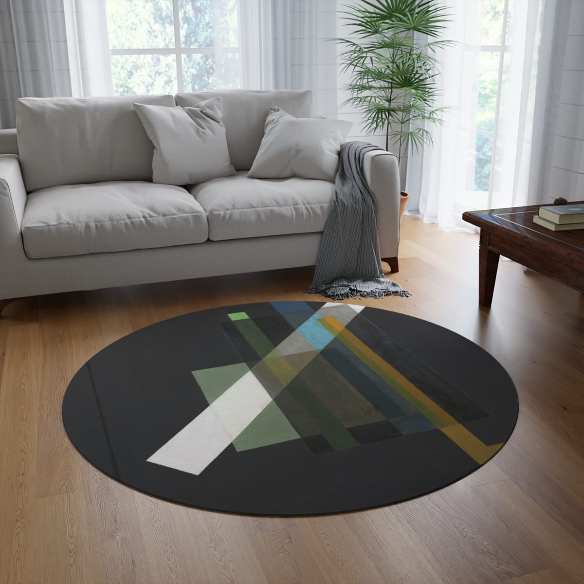 Round Art Rug, Artist Laszlo Moholy Nagy, Artwork 