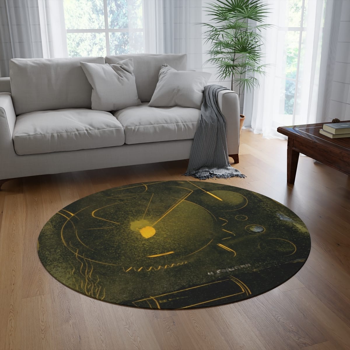 Round Art Rug, Artist Horatio Connell Forjohn, Artwork 