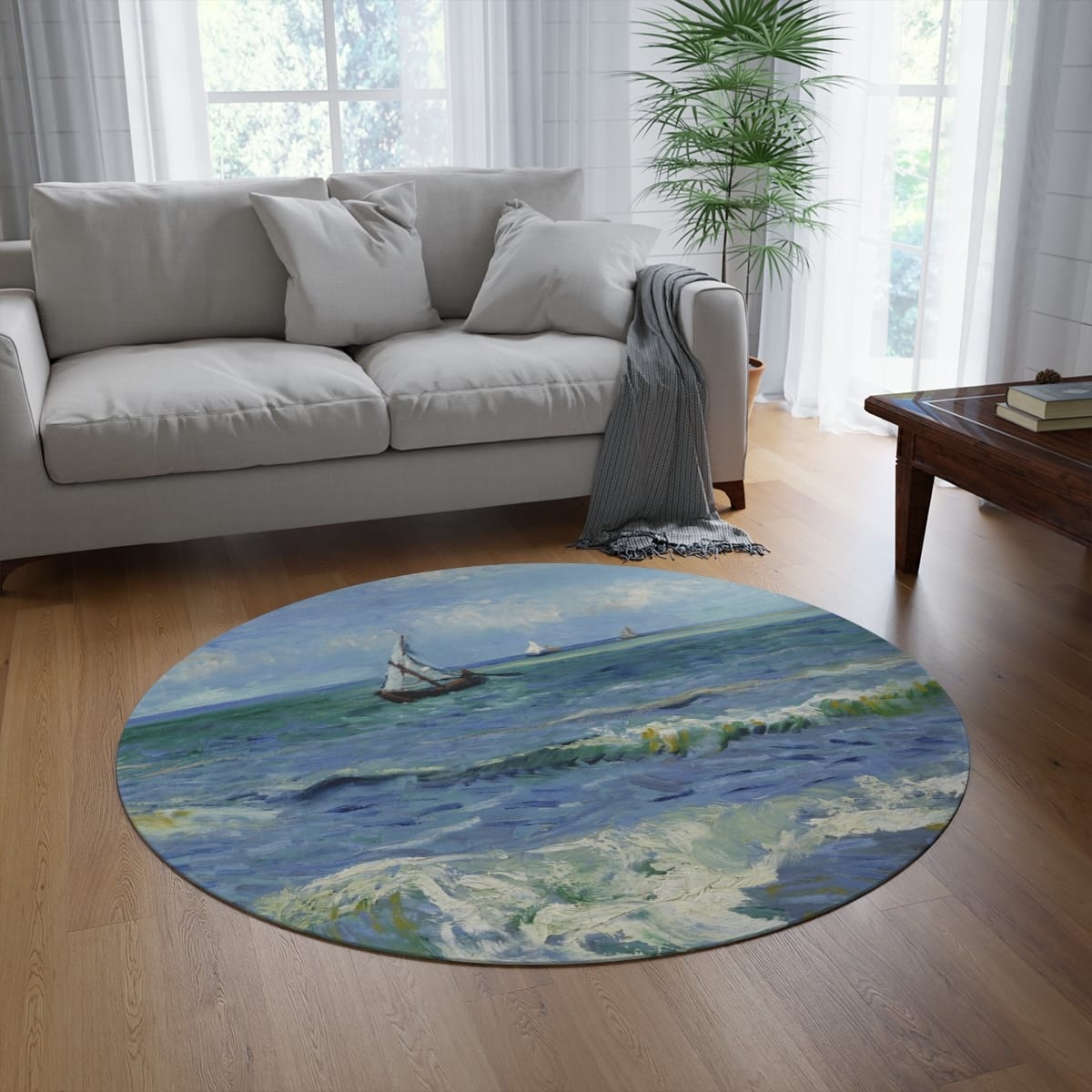 Round Art Rug, Artist Vincent Van Gogh, Artwork 