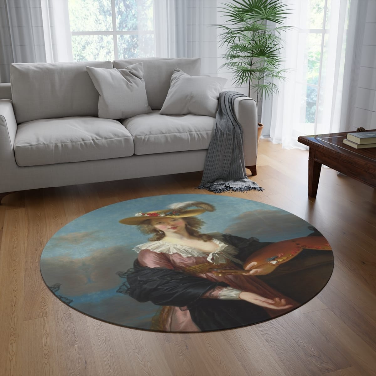 Round Art Rug, Artist Elisabeth Louise Vigee Le Brun, Artwork 