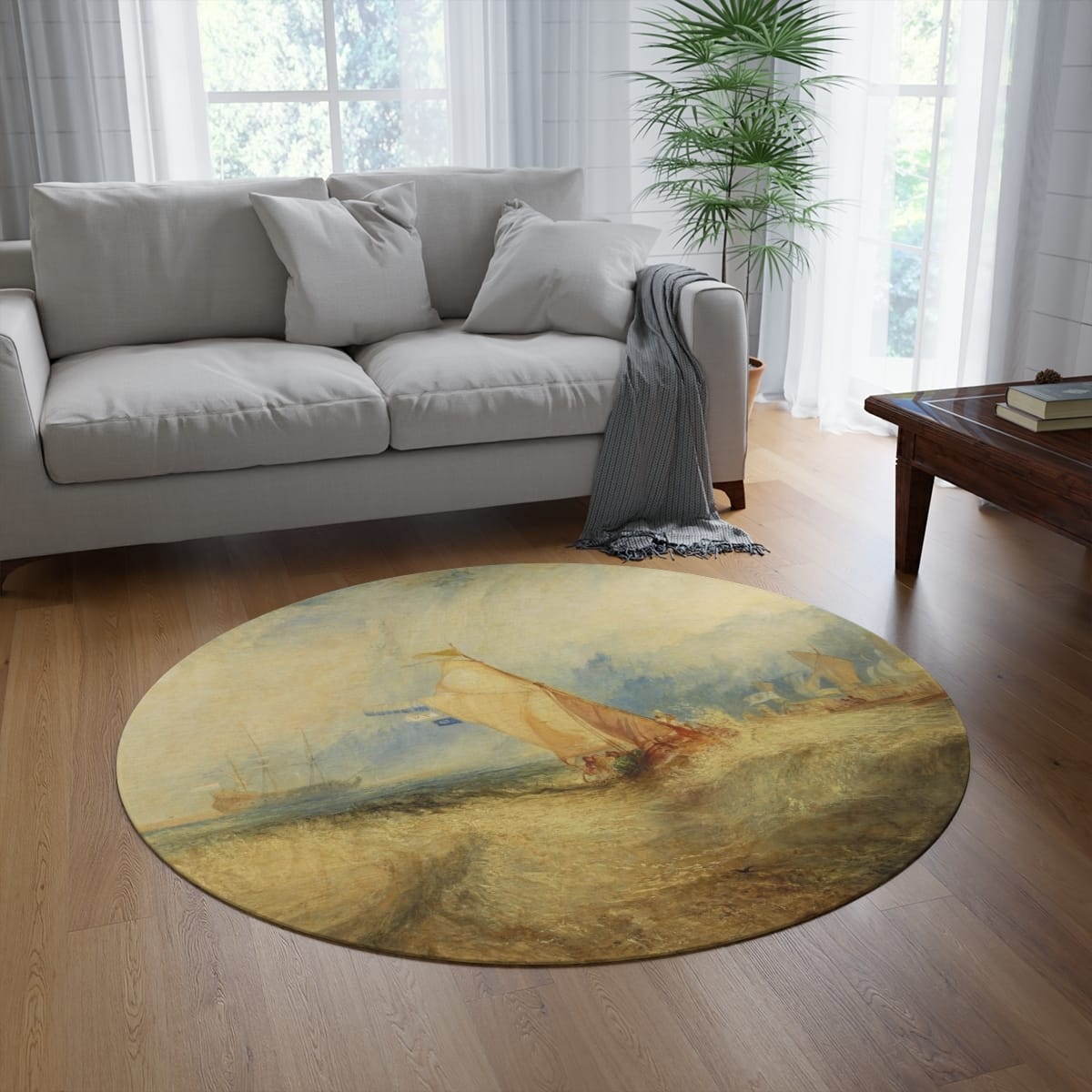 Round Art Rug, Artist Joseph Mallord William Turner, Artwork 