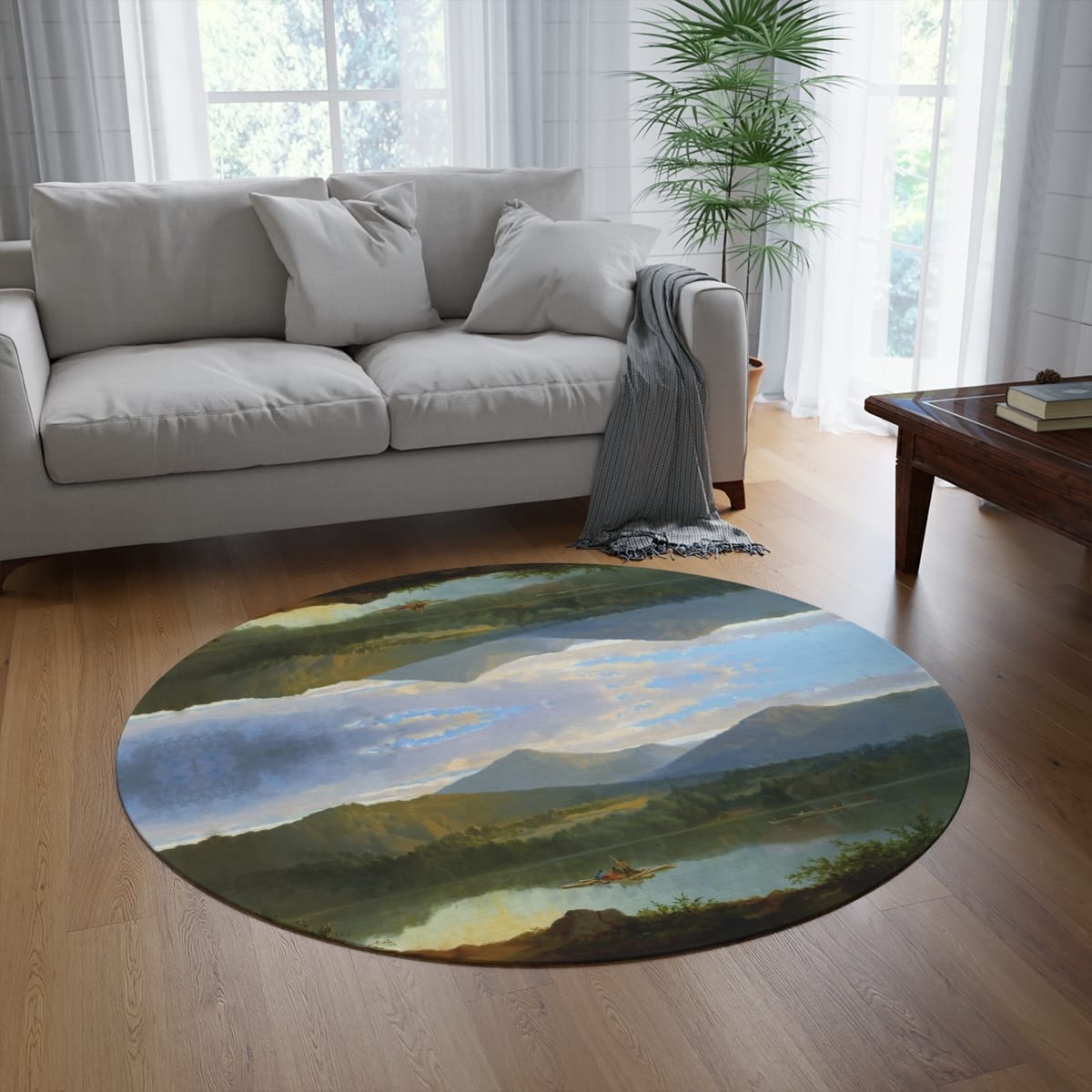 Round Art Rug, Artist John Mix Stanley, Artwork 