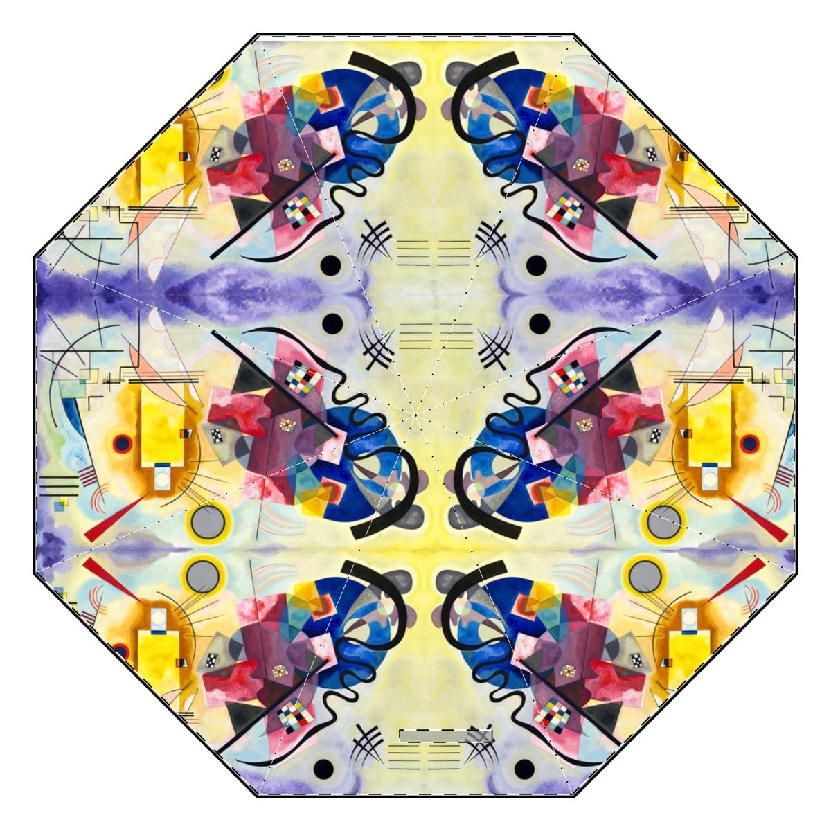 Semi Automatic Foldable Art Umbrella, Artist Wassily Kandinsky, Artwork 