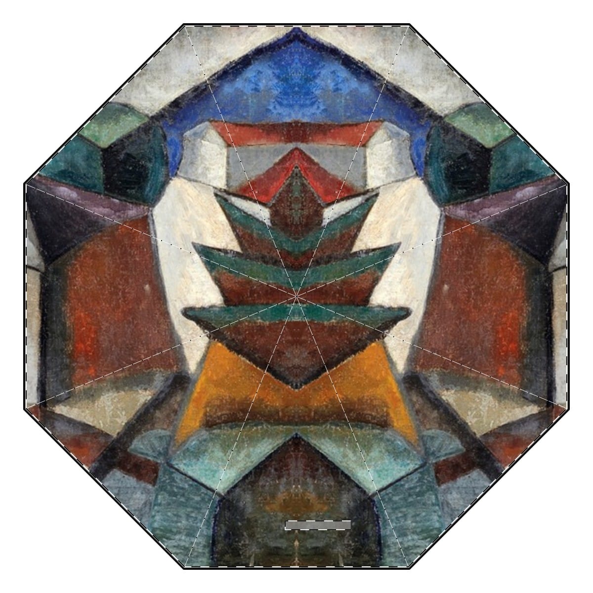 Semi Automatic Foldable Art Umbrella, Artist Ljubov Popova, Artwork 