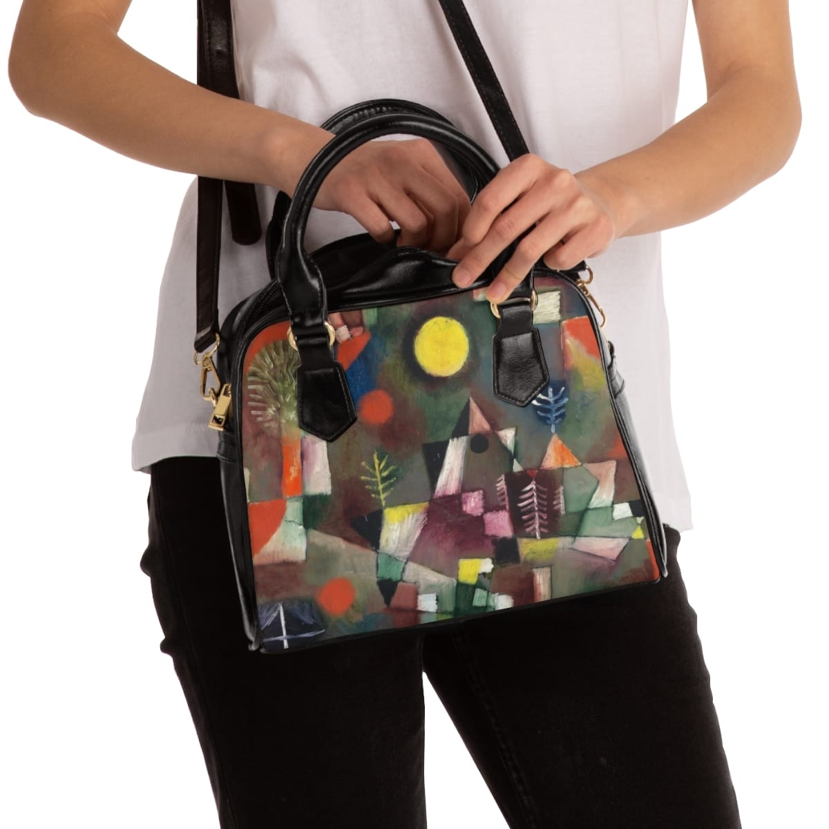 Shoulder Art Handbag, Artist Paul Klee, Artwork 