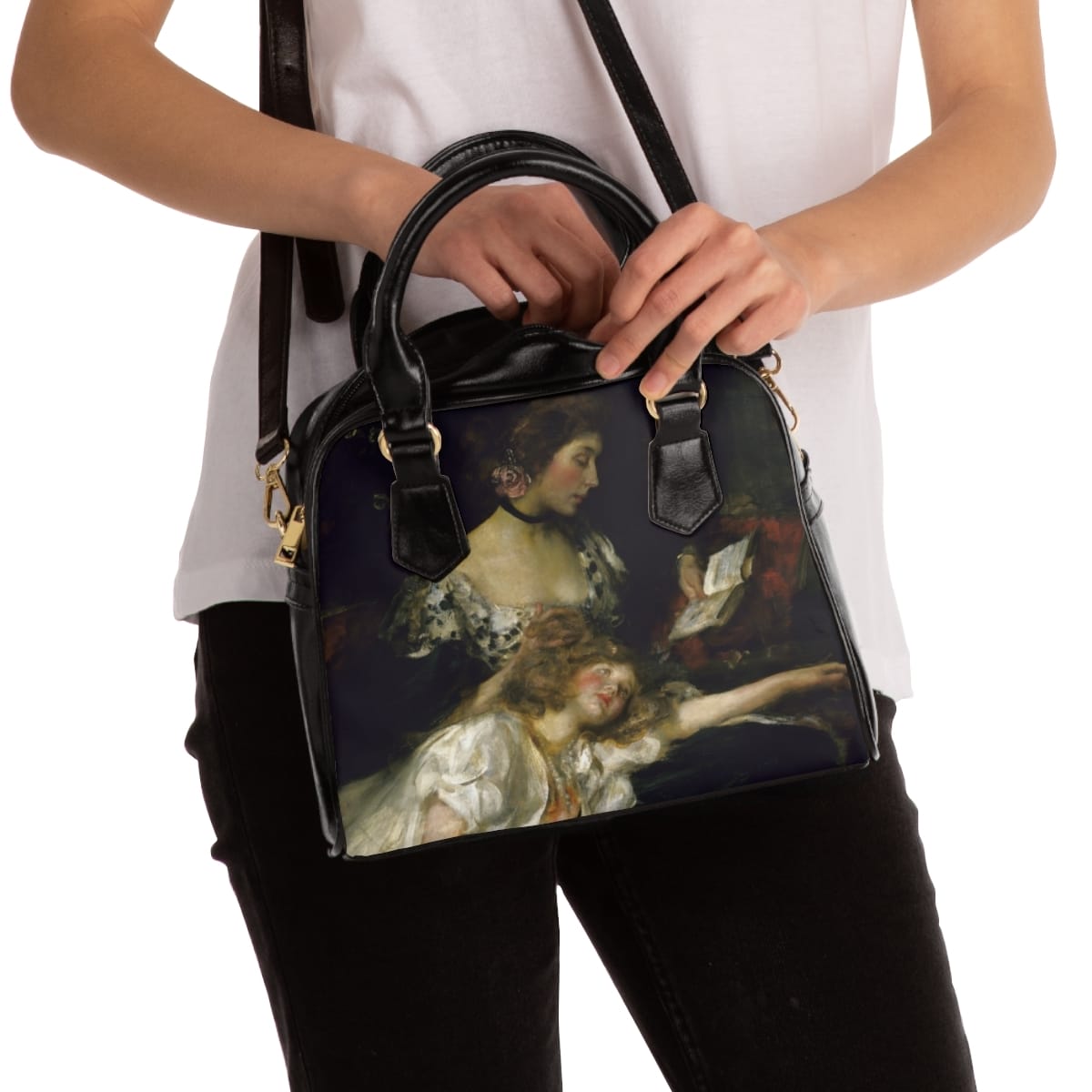 Shoulder Art Handbag, Artist James Jebusa Shannon, Artwork 