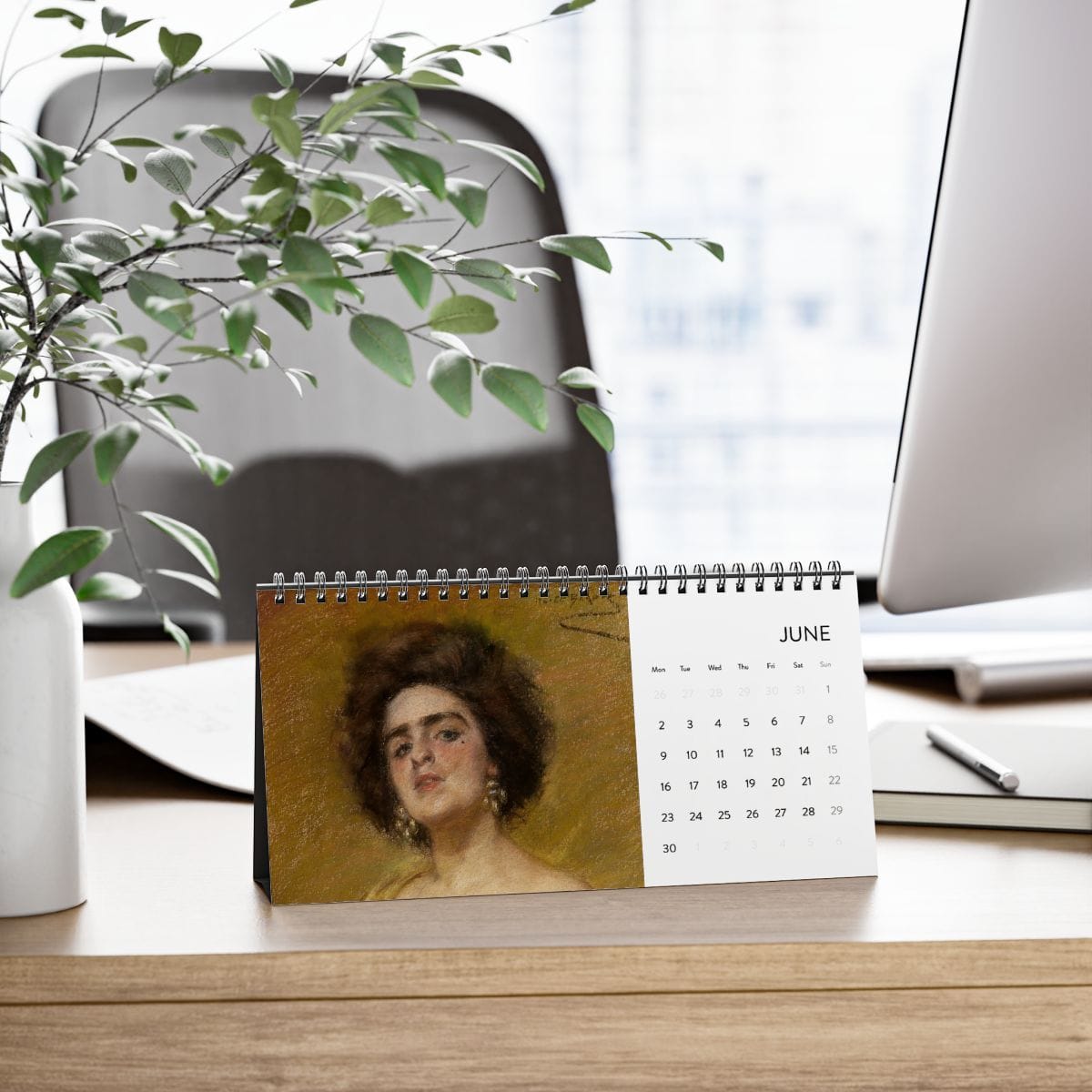 Simplex Desk Calendar (2025 grid)