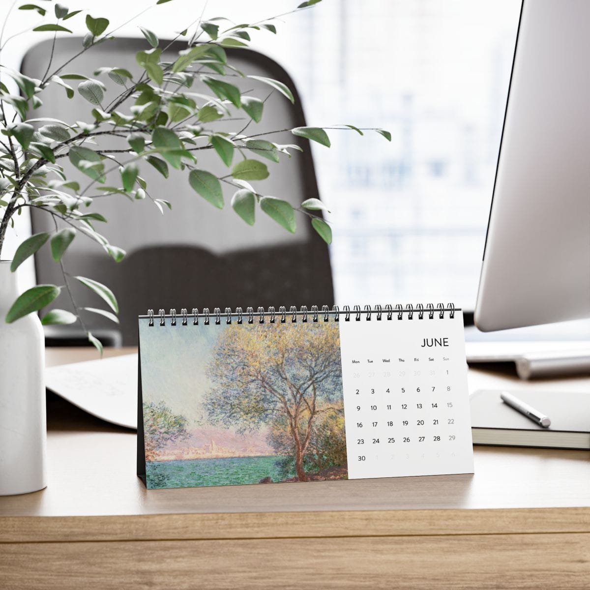 Simplex Desk Art Calendar 2025, Artist Claude Monet, Artwork 