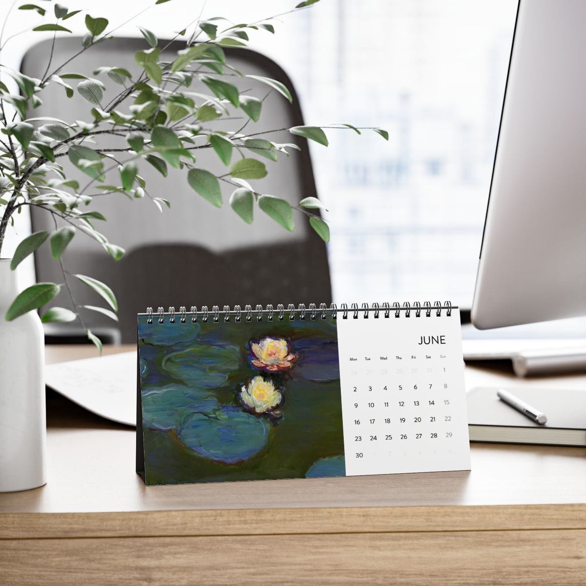 Simplex Desk Art Calendar 2025, Artist Claude Monet, Artwork 
