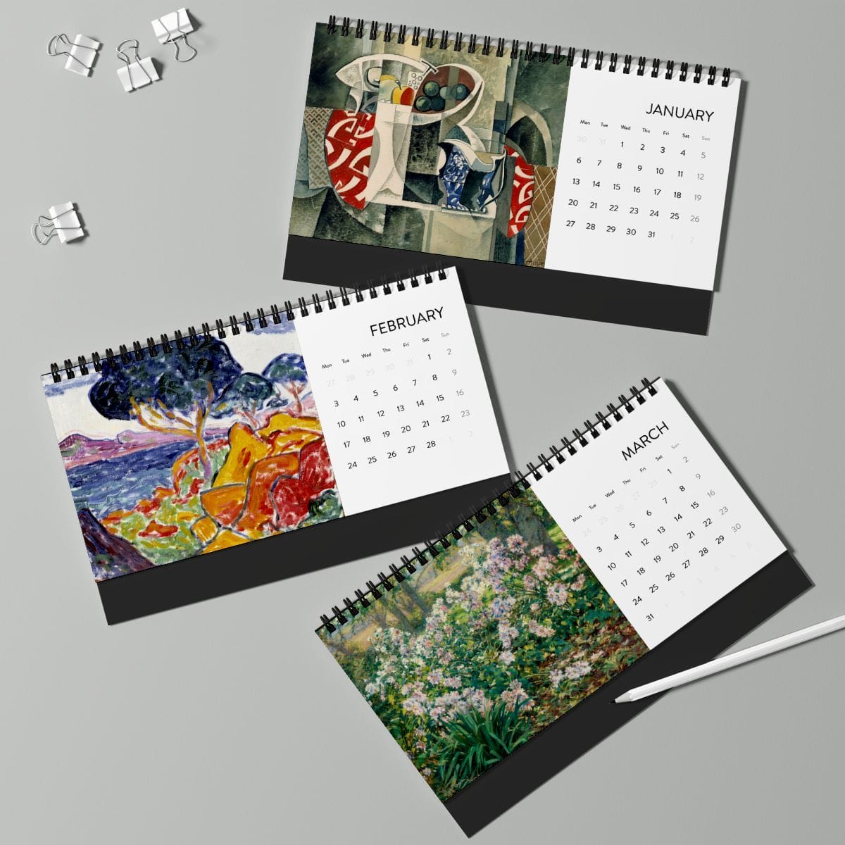 Simplex Desk Art Calendar 2025, Artist Earl Horter, Artwork 
