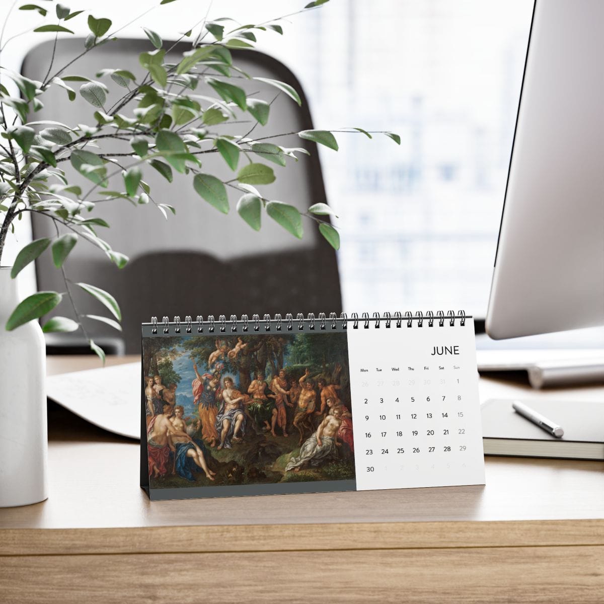 Simplex Desk Art Calendar 2025, Artist Hendrik De Clerck Denis Van Alsloot, Artwork 