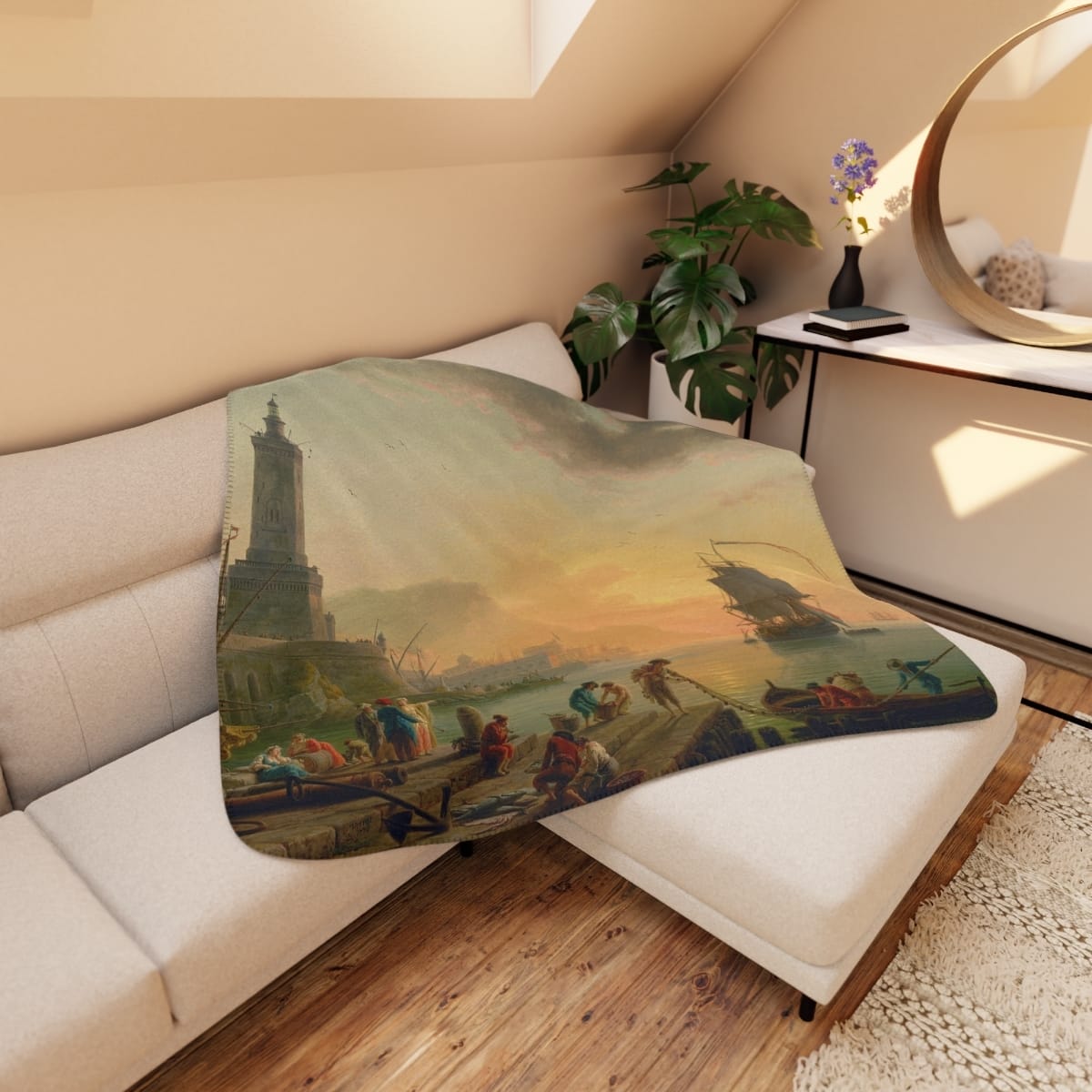 Tan Sherpa Art Blanket  Artist