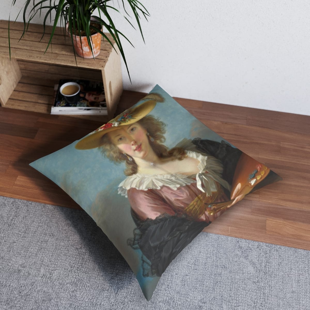 Tufted Floor Art Pillow Square, Artist Elisabeth Louise Vigee Le Brun, Artwork 