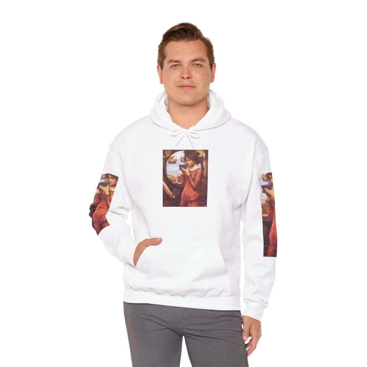 Unisex Heavy Blend Hooded Art Sweatshirt, Artist John William Waterhouse, Artwork 