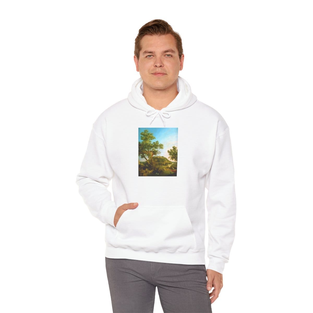 Unisex Heavy Blend Hooded Art Sweatshirt, Artist Canaletto, Artwork 