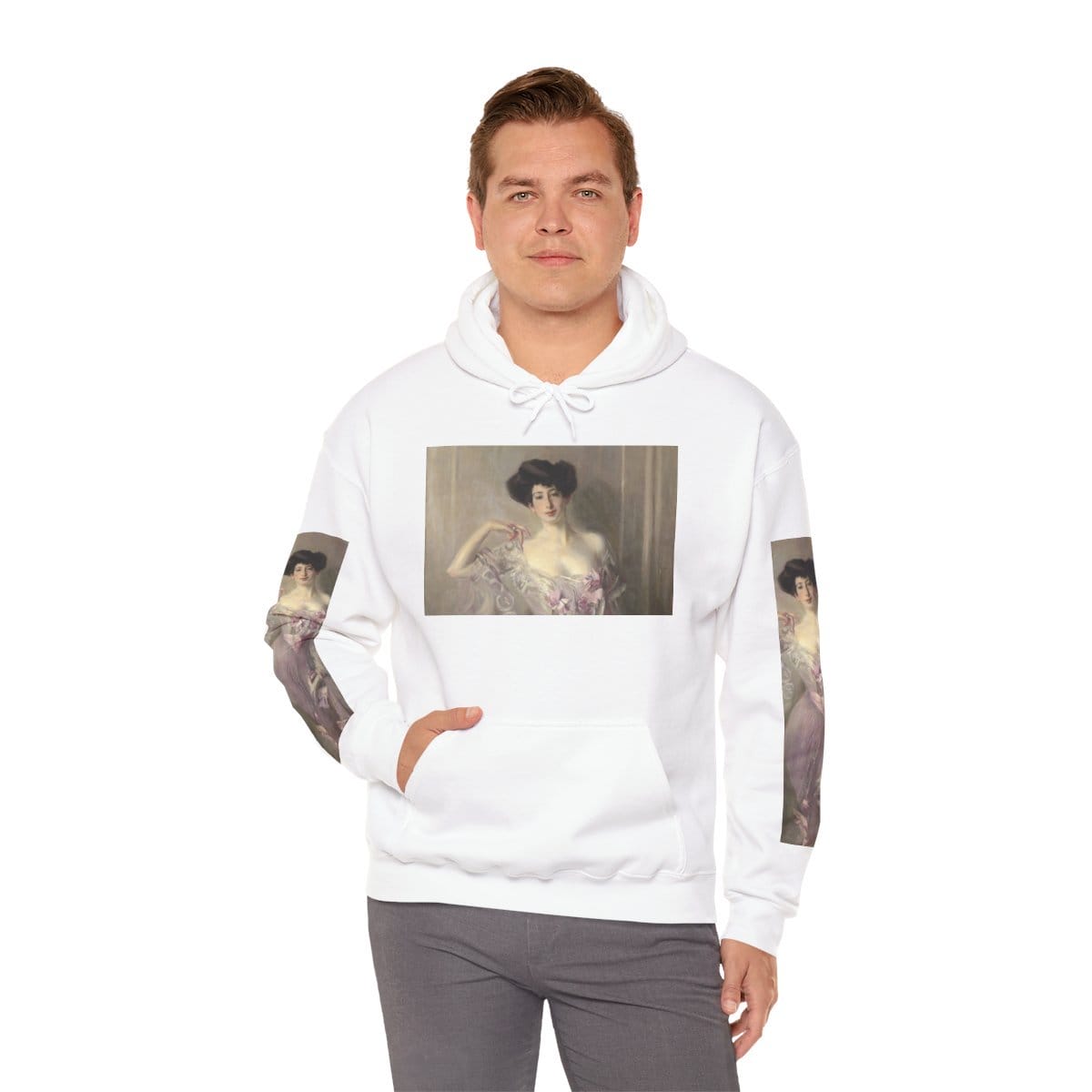 Unisex Heavy Blend Hooded Art Sweatshirt, Artist Giovanni Boldini, Artwork 