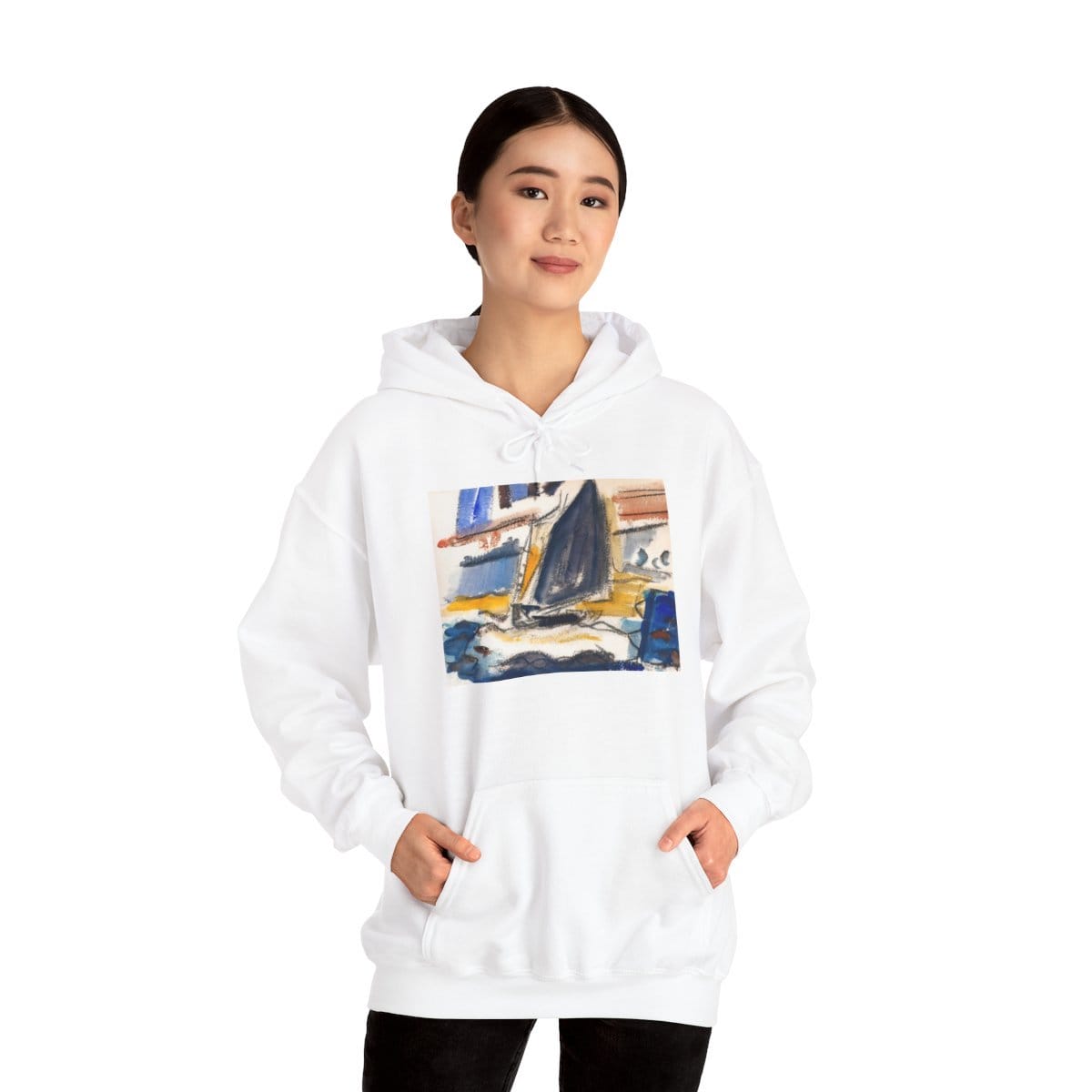 Unisex Heavy Blend Hooded Art Sweatshirt, Artist John Marin, Artwork 
