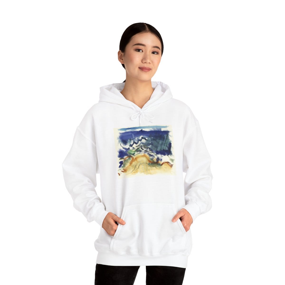 Unisex Heavy Blend Hooded Art Sweatshirt, Artist John Marin, Artwork 