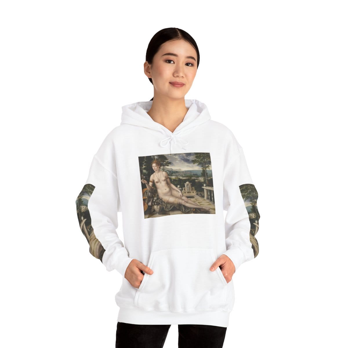 Unisex Heavy Blend Hooded Art Sweatshirt, Artist Jan Massys, Artwork 