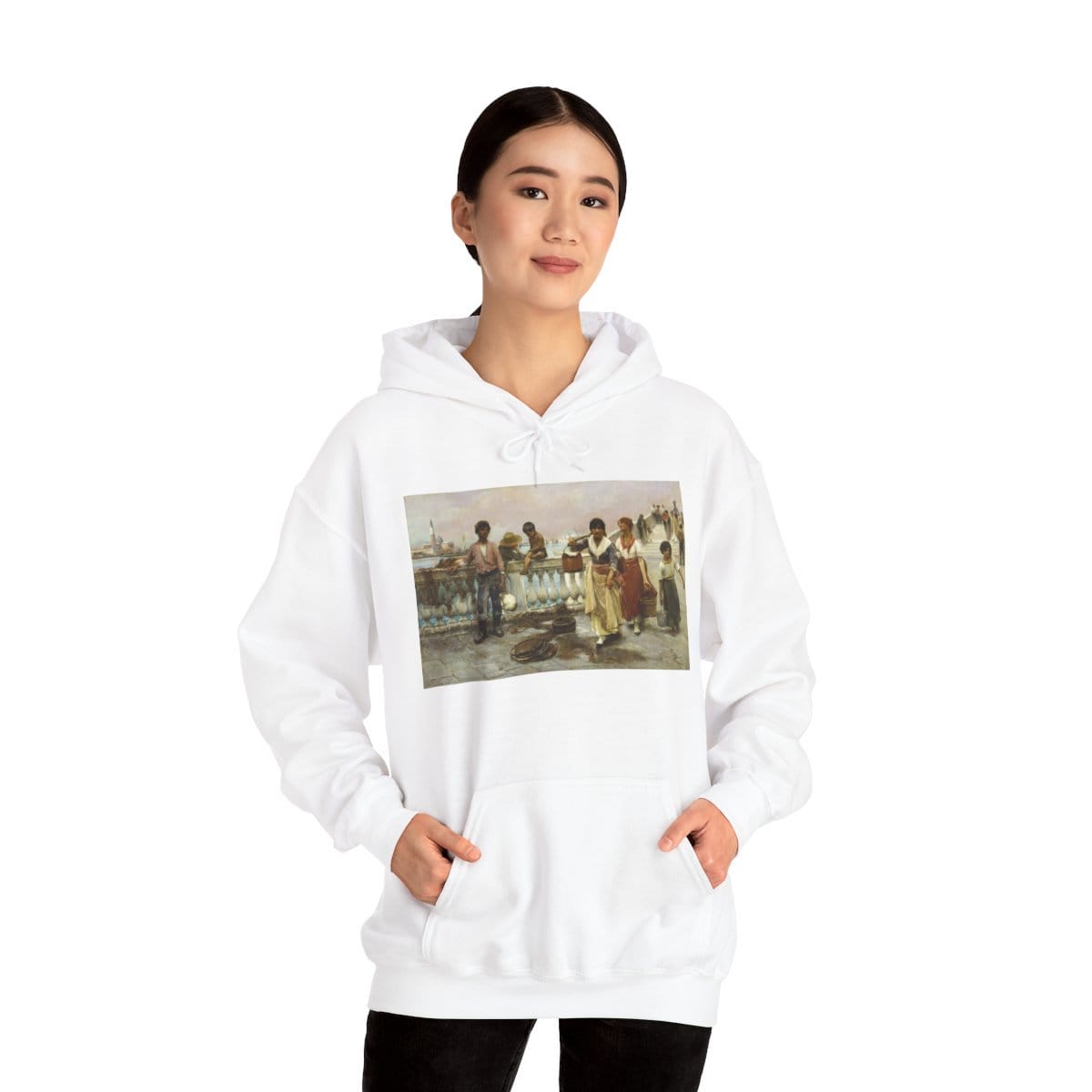 Unisex Heavy Blend Hooded Art Sweatshirt, Artist Frank Duveneck, Artwork 