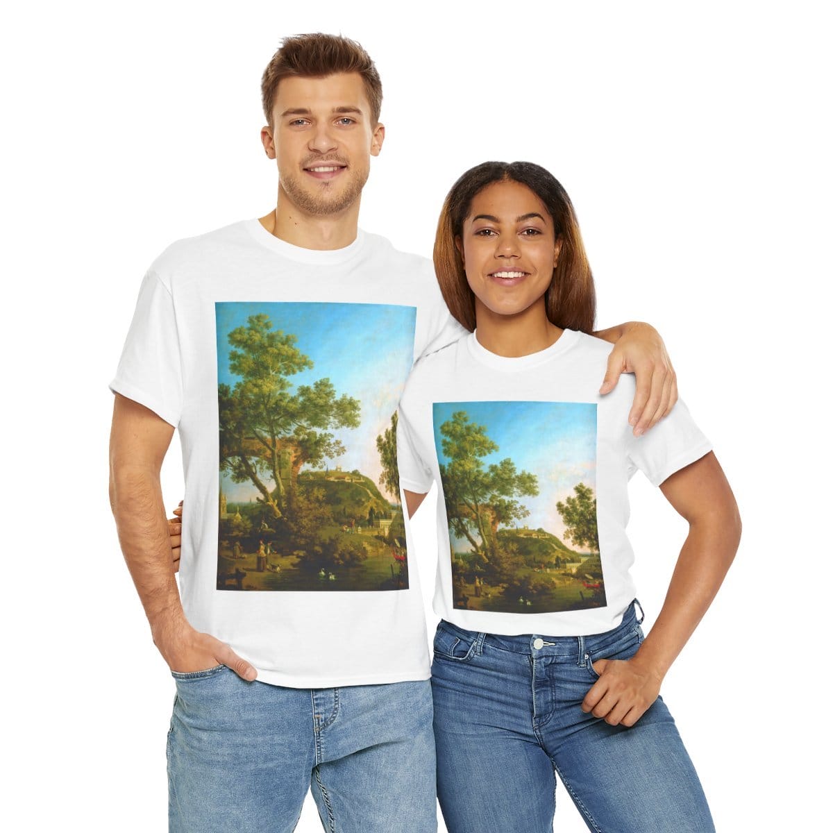 Unisex Heavy Cotton Art Tee, Artist Canaletto, Artwork 