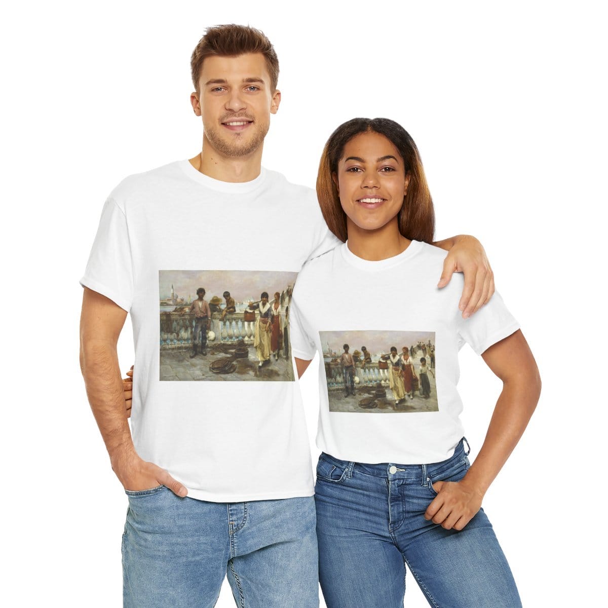 Unisex Heavy Cotton Art Tee, Artist Frank Duveneck, Artwork 