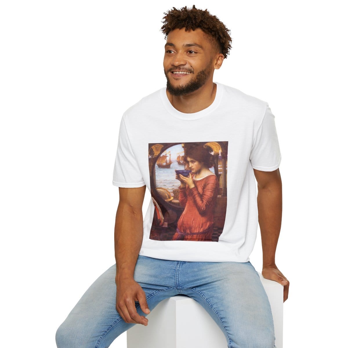 Unisex Softstyle Art T Shirt, Artist John William Waterhouse, Artwork 