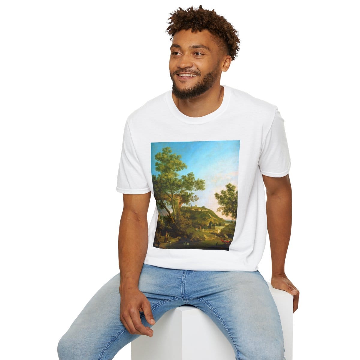 Unisex Softstyle Art T Shirt, Artist Canaletto, Artwork 