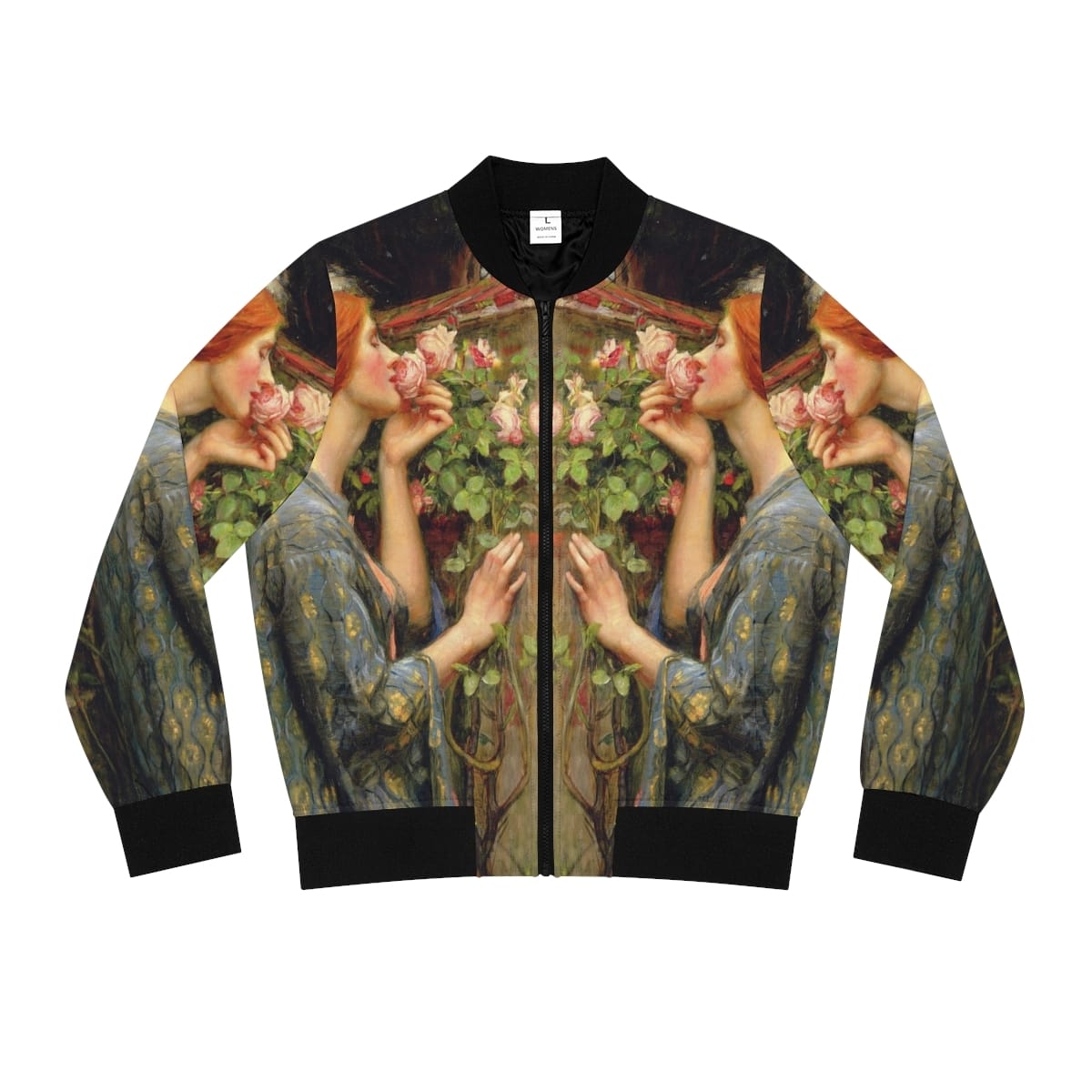 Womens Art Bomber Jacket, Artist John William Waterhouse, Artwork 