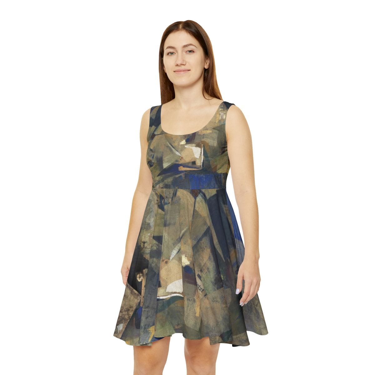 Womens Art Skater Dress, Artist Kurt Schwitters, Artwork 