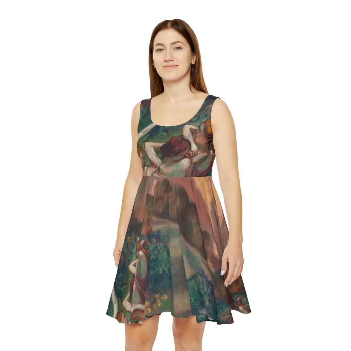 Womens Art Skater Dress, Artist Edgar Degas, Artwork 