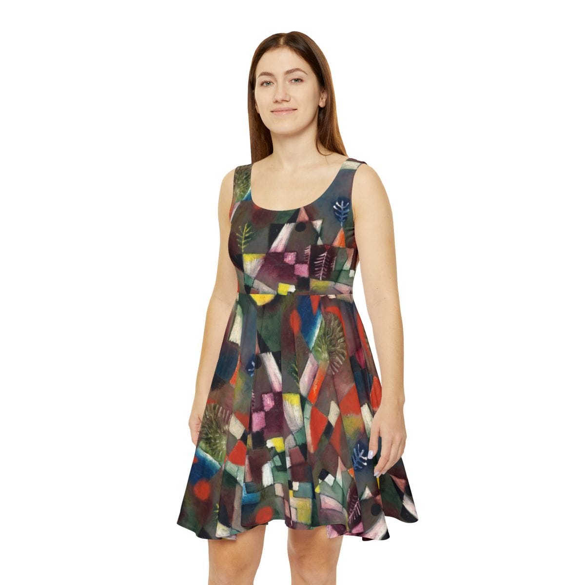 Womens Art Skater Dress, Artist Paul Klee, Artwork 