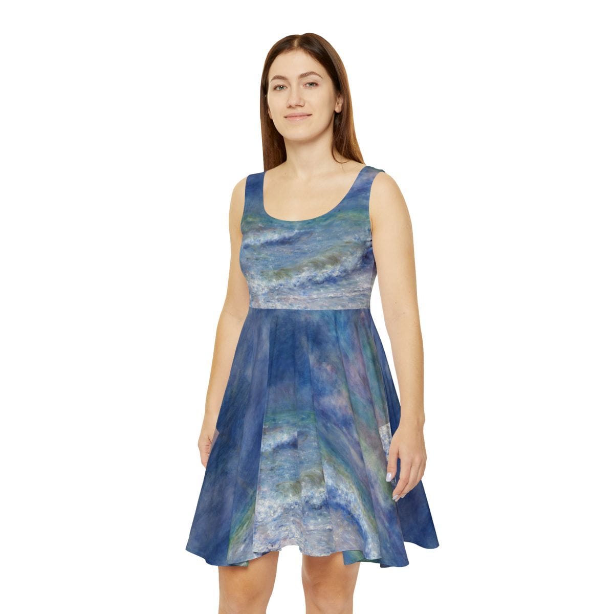Womens Art Skater Dress, Artist Pierre Auguste Renoir, Artwork 
