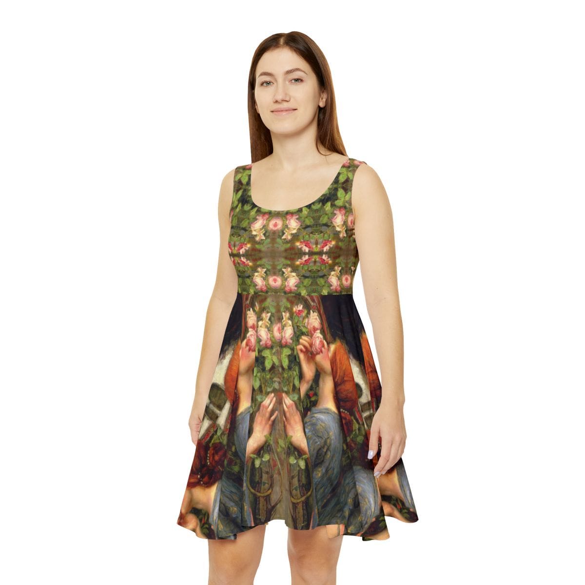 Womens Art Skater Dress, Artist John William Waterhouse, Artwork 