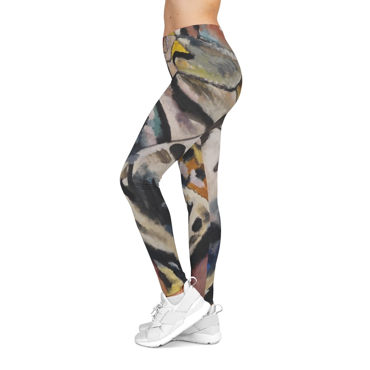 Womens Casual Art Leggings, Artist Wassily Kandinsky, Artwork 