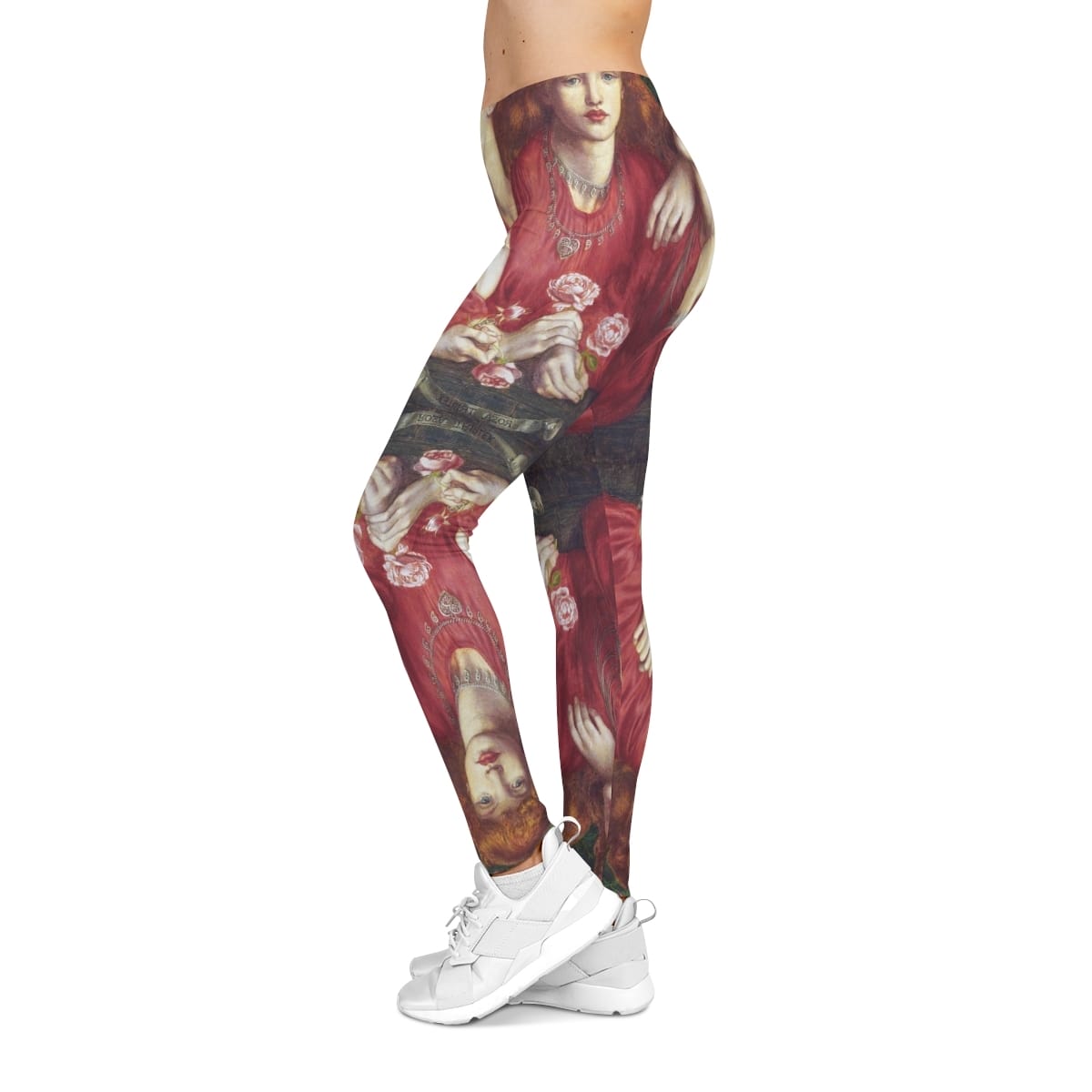 Womens Casual Art Leggings, Artist Dante Gabriel Rossetti, Artwork 