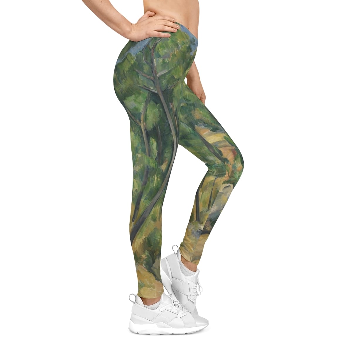 Womens Casual Art Leggings, Artist Paul Cezanne, Artwork 