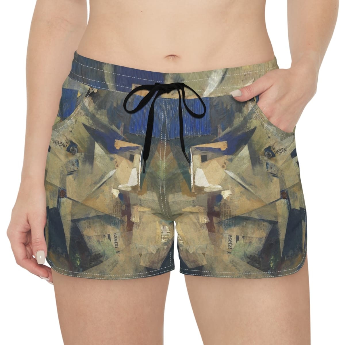 Womens Casual Art Shorts, Artist Kurt Schwitters, Artwork 