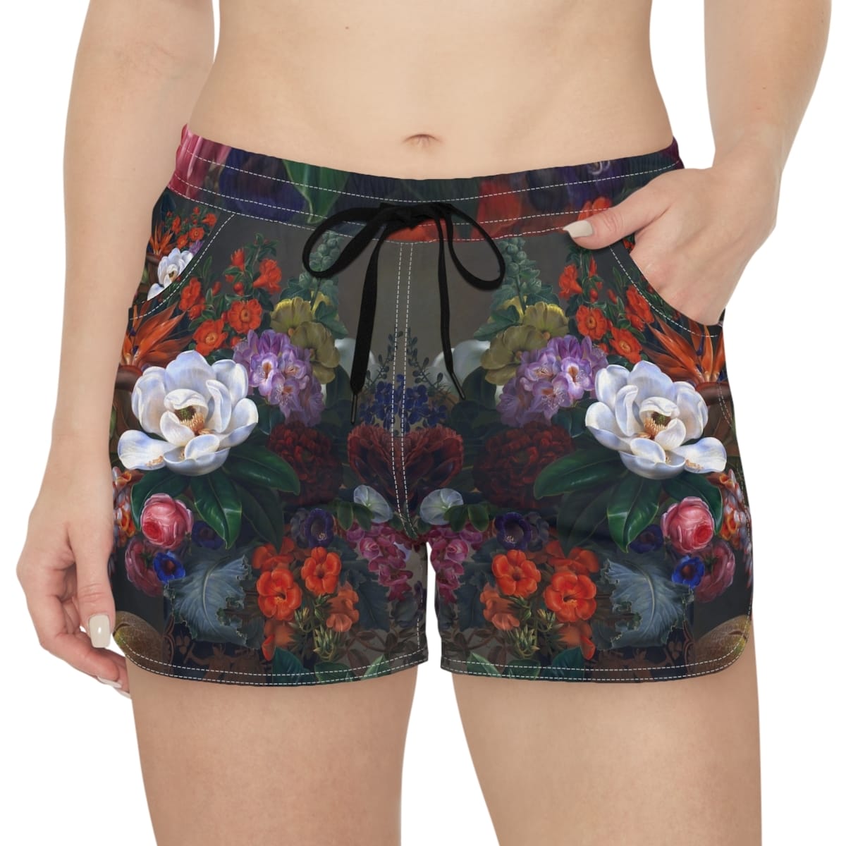 Womens Casual Art Shorts, Artist Johan Laurentz Jensen, Artwork 