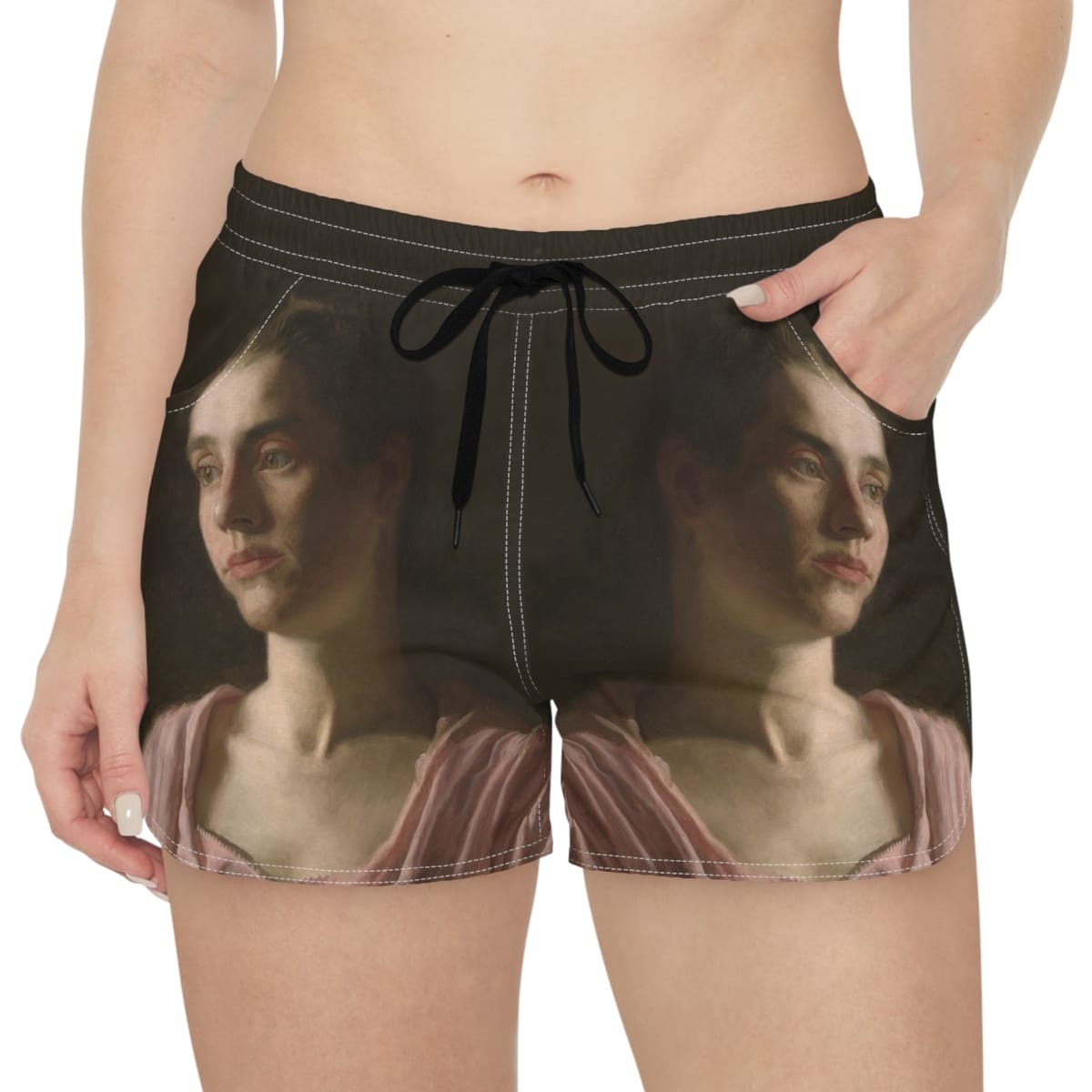 Womens Casual Art Shorts, Artist Thomas Eakins, Artwork 