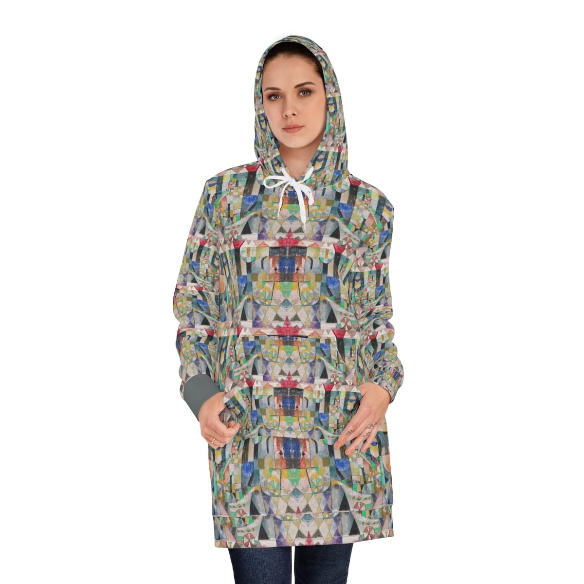 Womens Hoodie Art Dress, Artist Paul Klee, Artwork 