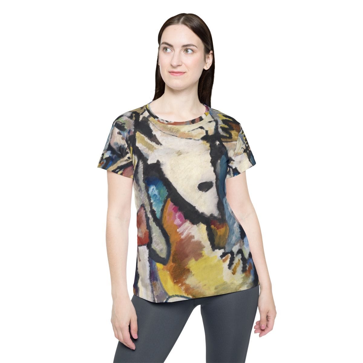 Womens Sports Art Jersey, Artist Wassily Kandinsky, Artwork 