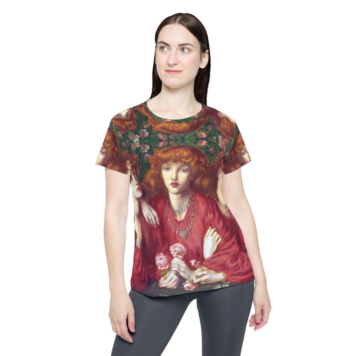 Womens Sports Art Jersey, Artist Dante Gabriel Rossetti, Artwork 