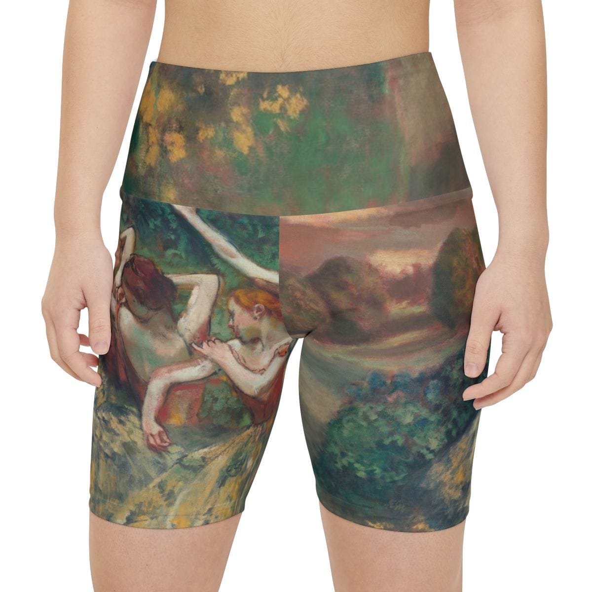 Womens Workout Art Shorts, Artist Edgar Degas, Artwork 