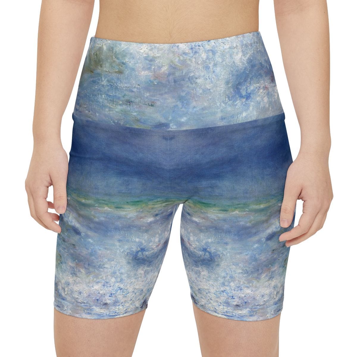 Womens Workout Art Shorts, Artist Pierre Auguste Renoir, Artwork 