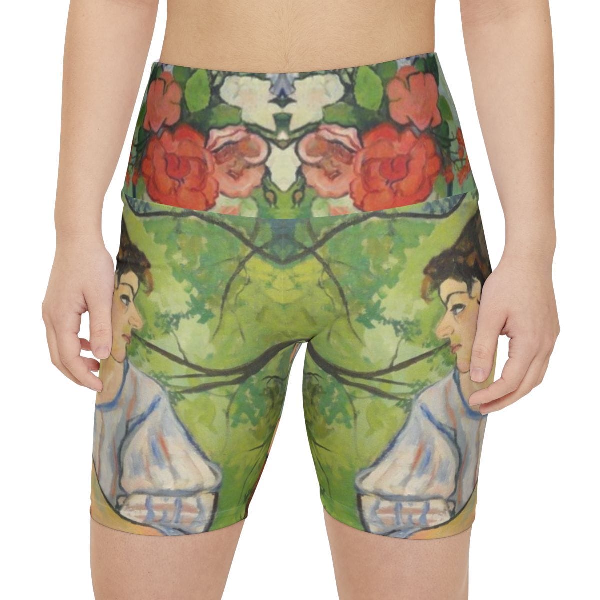 Womens Workout Art Shorts, Artist Suzanne Valadon, Artwork 