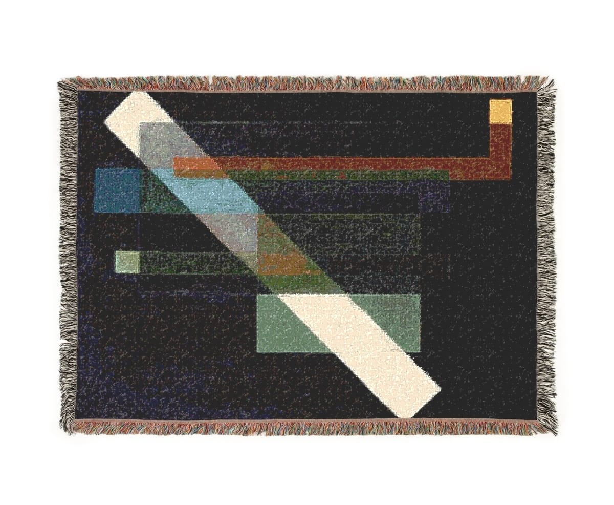 Woven Art Blanket, Artist Laszlo Moholy Nagy, Artwork 