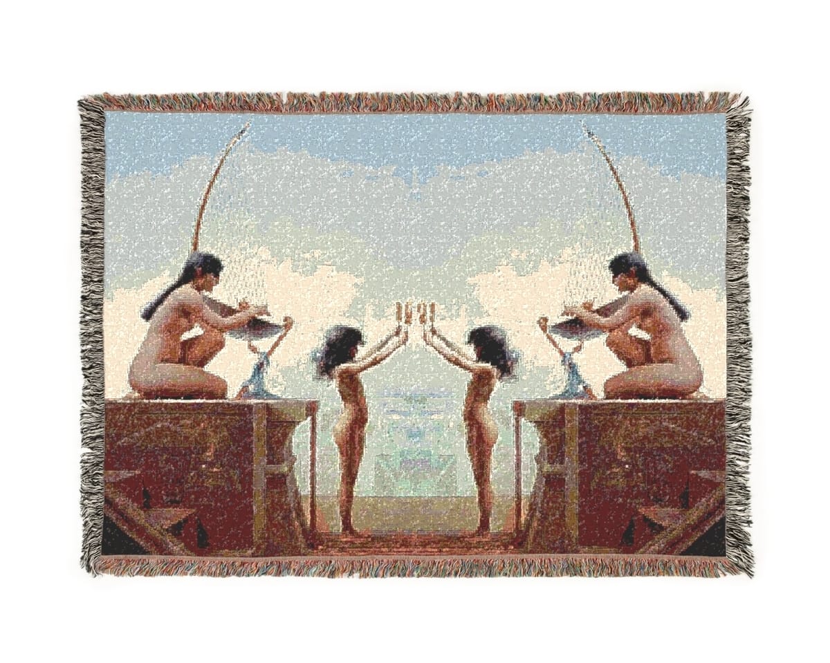 Woven Art Blanket, Artist Luis Ricardo Falero, Artwork 